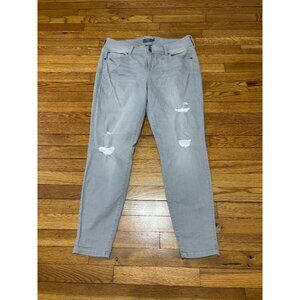 Torrid Womens Jegging Skinny Jeans Plus Size 18 Gray Distressed Stretch Denim